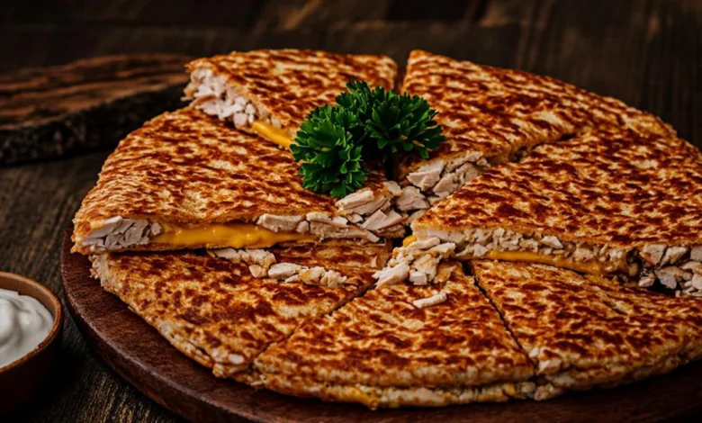 High Protein Chicken Ranch Quesadilla