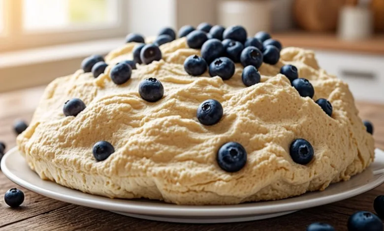 Fluffy Cottage Cheese Blueberry Cloud Bread