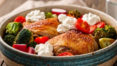 Ranch Chicken & Veggies with Cottage Cheese