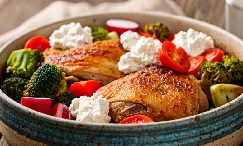 Ranch Chicken & Veggies with Cottage Cheese