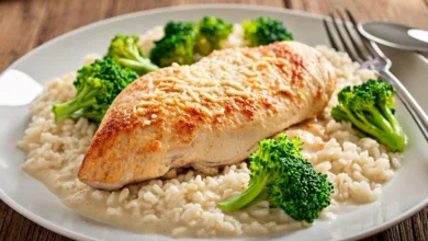 Creamy Parmesan Chicken and Broccoli Rice