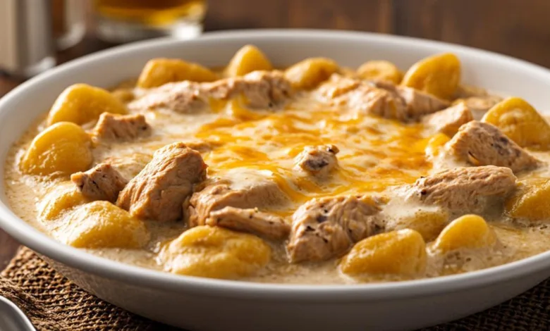 Chicken Alfredo Gnocchi Bake