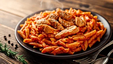 High Protein Honey BBQ Chicken Mac and Cheese