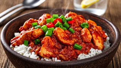 Hot Honey Chicken and Rice Bowls