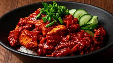 Korean BBQ Chicken Bowls with Gochujang Cream Sauce Korean BBQ Chicken Bowls with Gochujang Cream Sauce