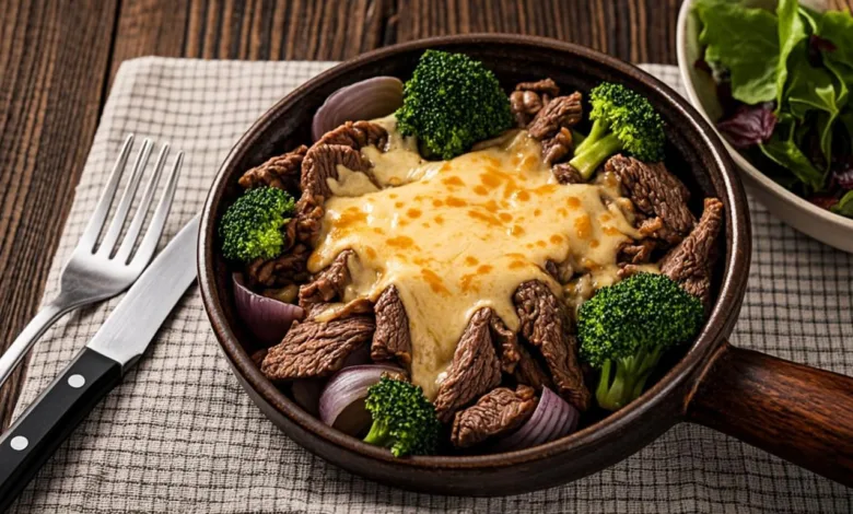 Low Carb Philly Cheesesteak Casserole