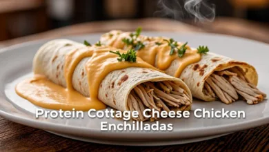 Protein Cottage Cheese Chicken Enchiladas
