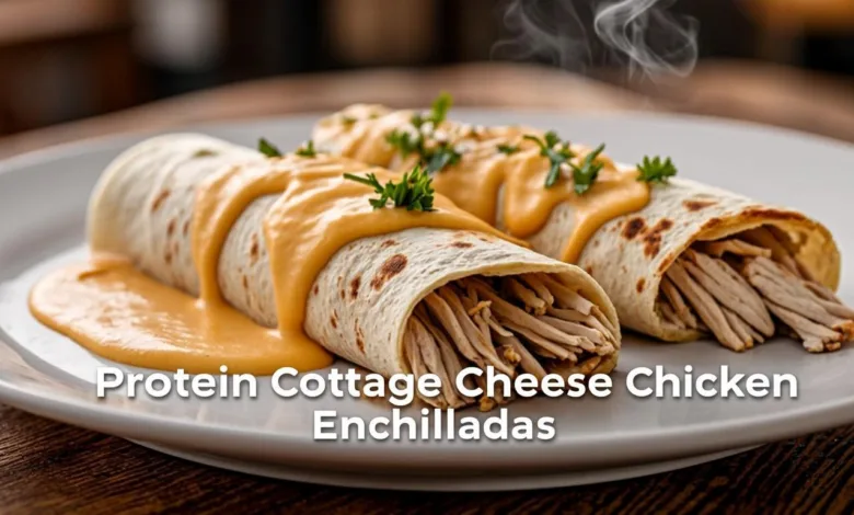 Protein Cottage Cheese Chicken Enchiladas