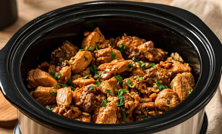 Slow Cooker Chicken Shawarma