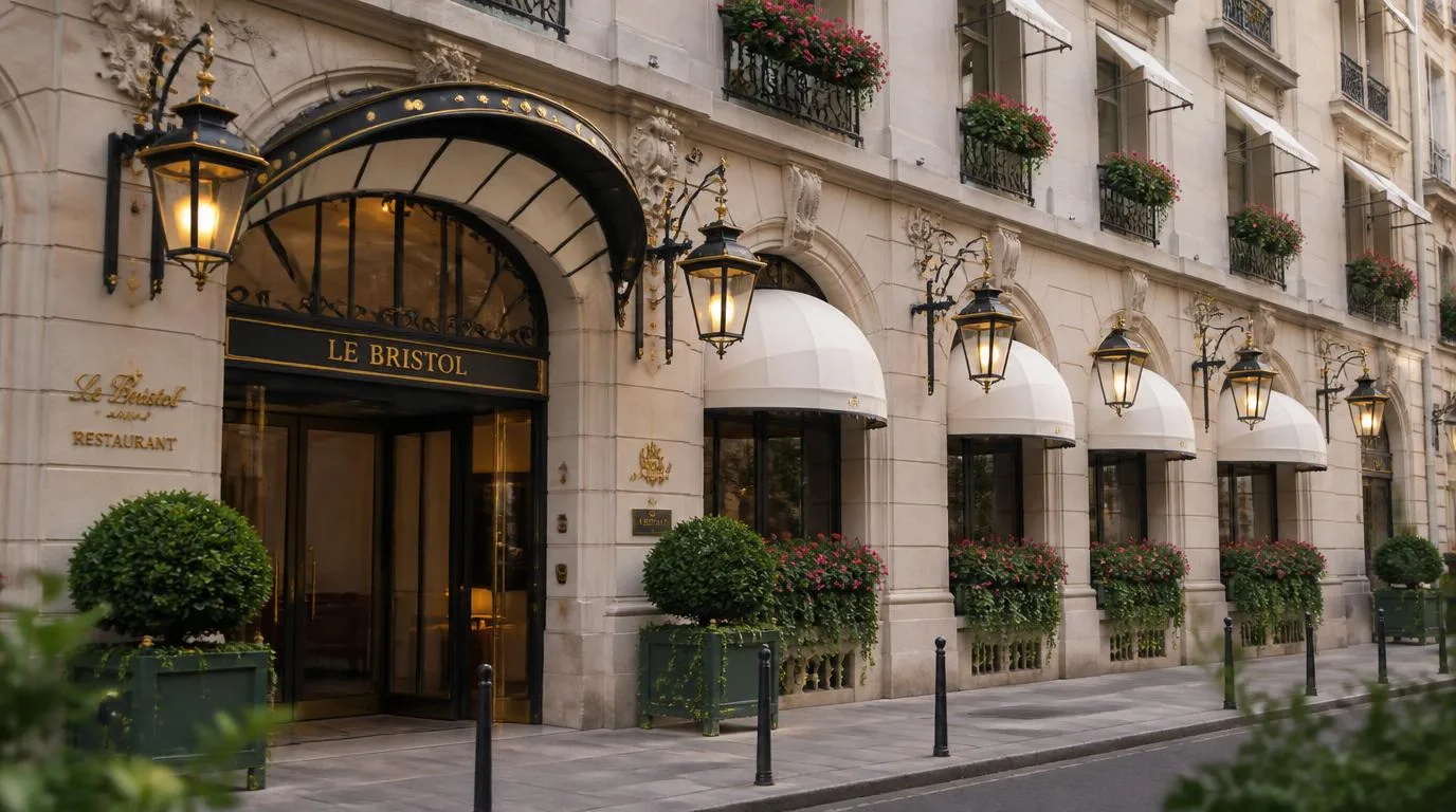Found on Rue du Faubourg Saint-Honoré in the 8th arrondissement, Le Bristol embodies classic Parisian luxury
