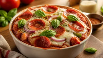 Irresistibly Easy Crustless Pizza Bowl