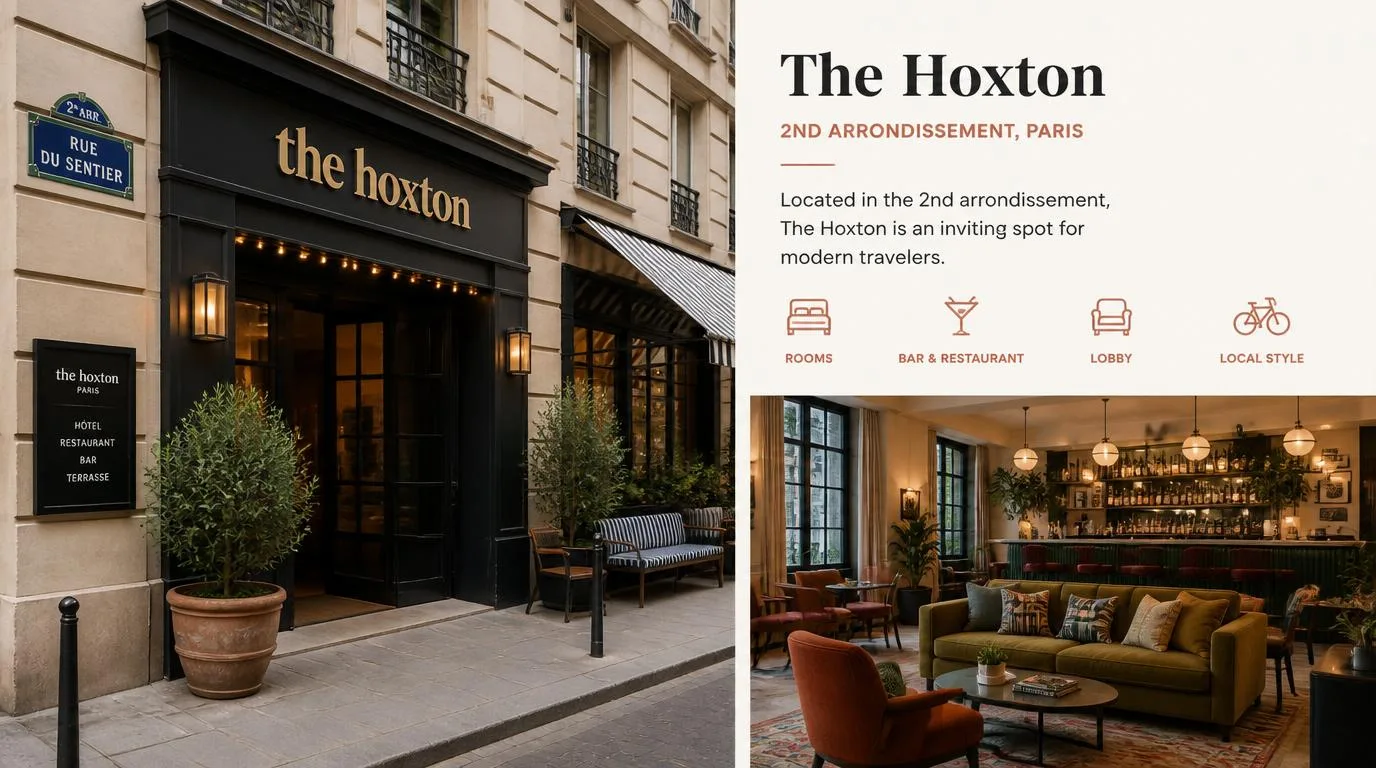 Located in the 2nd arrondissement, The Hoxton is an inviting spot for modern travelers.