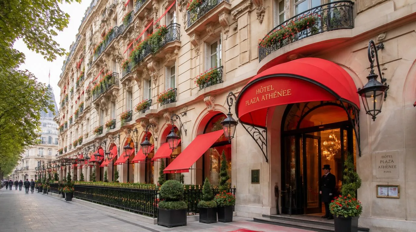 Located on the prestigious Avenue Montaigne in the 8th arrondissement, Hôtel Plaza Athénée